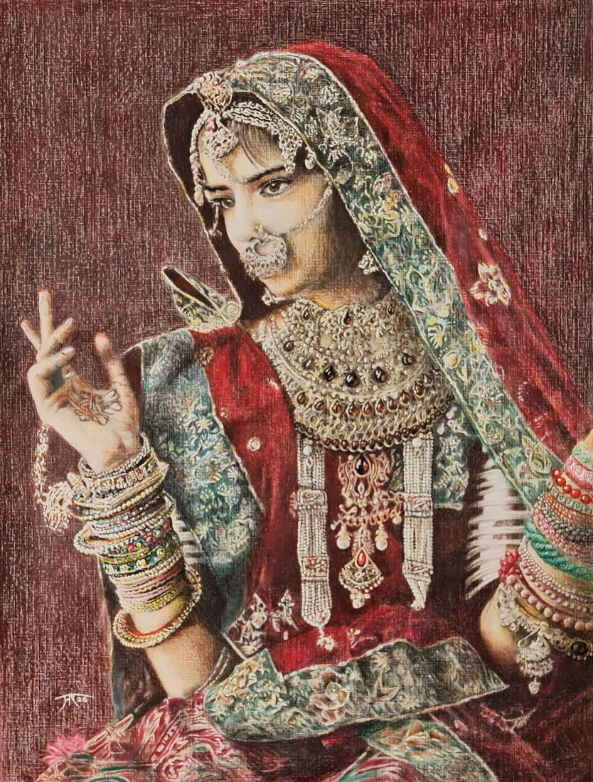 Dame van het nomadische Rabari volk in India