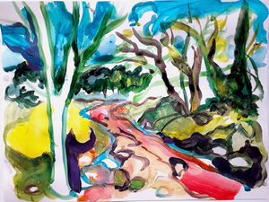 Acryl-werken op papier