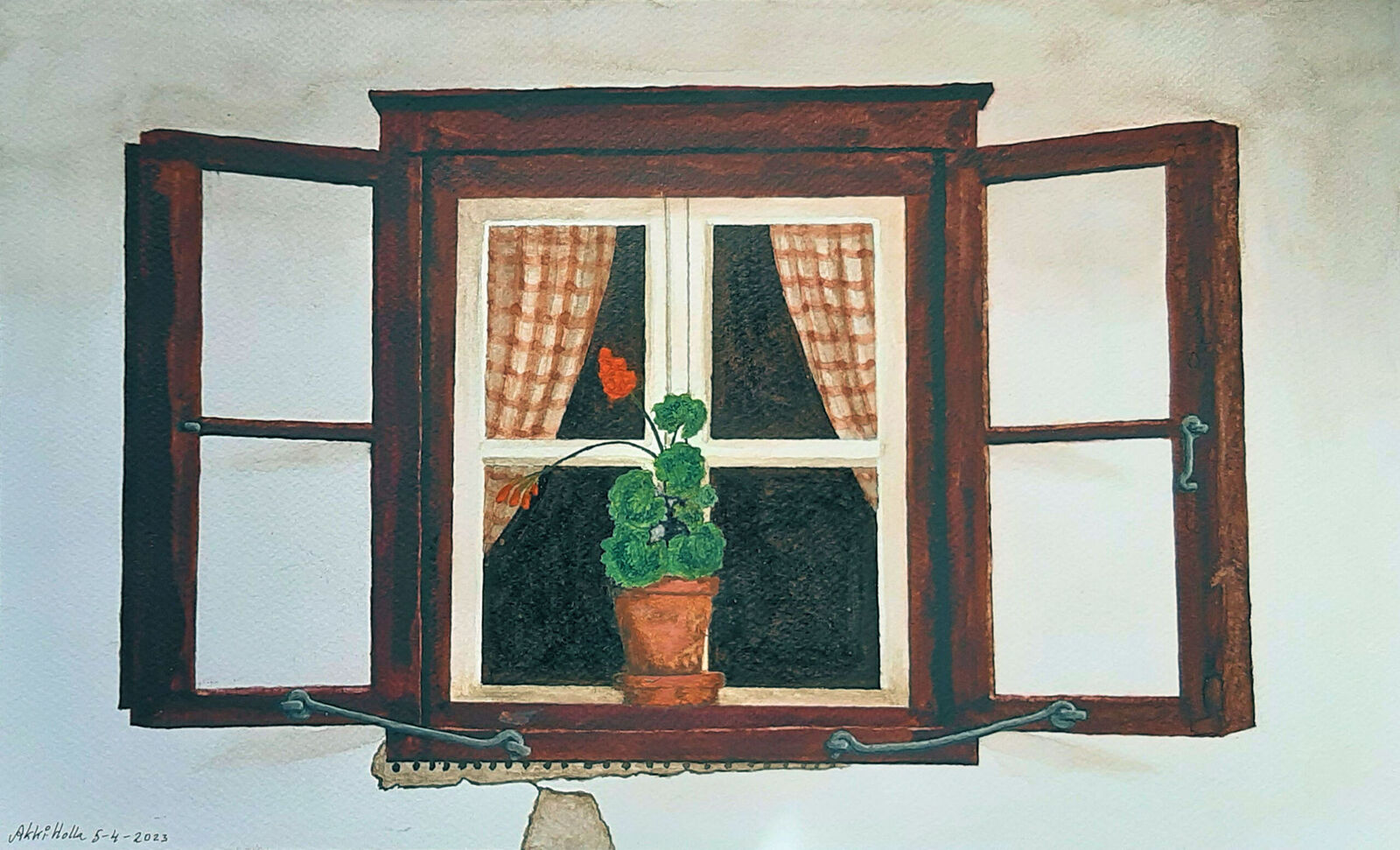 Oostenrijk, raam met geranium