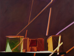 Lightbeams over the square