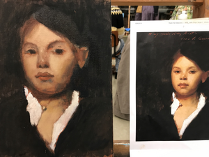 Naschilderen bekende werken tijdens opleiding