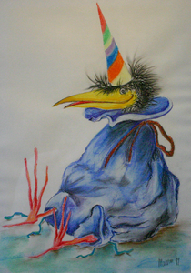 Diverse werken getekend met pastel krijt. 
De werken hebben diverse afmetingen en zijn voor een redelijke prijs te koop.