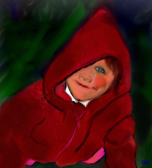 meisje met rood jasje