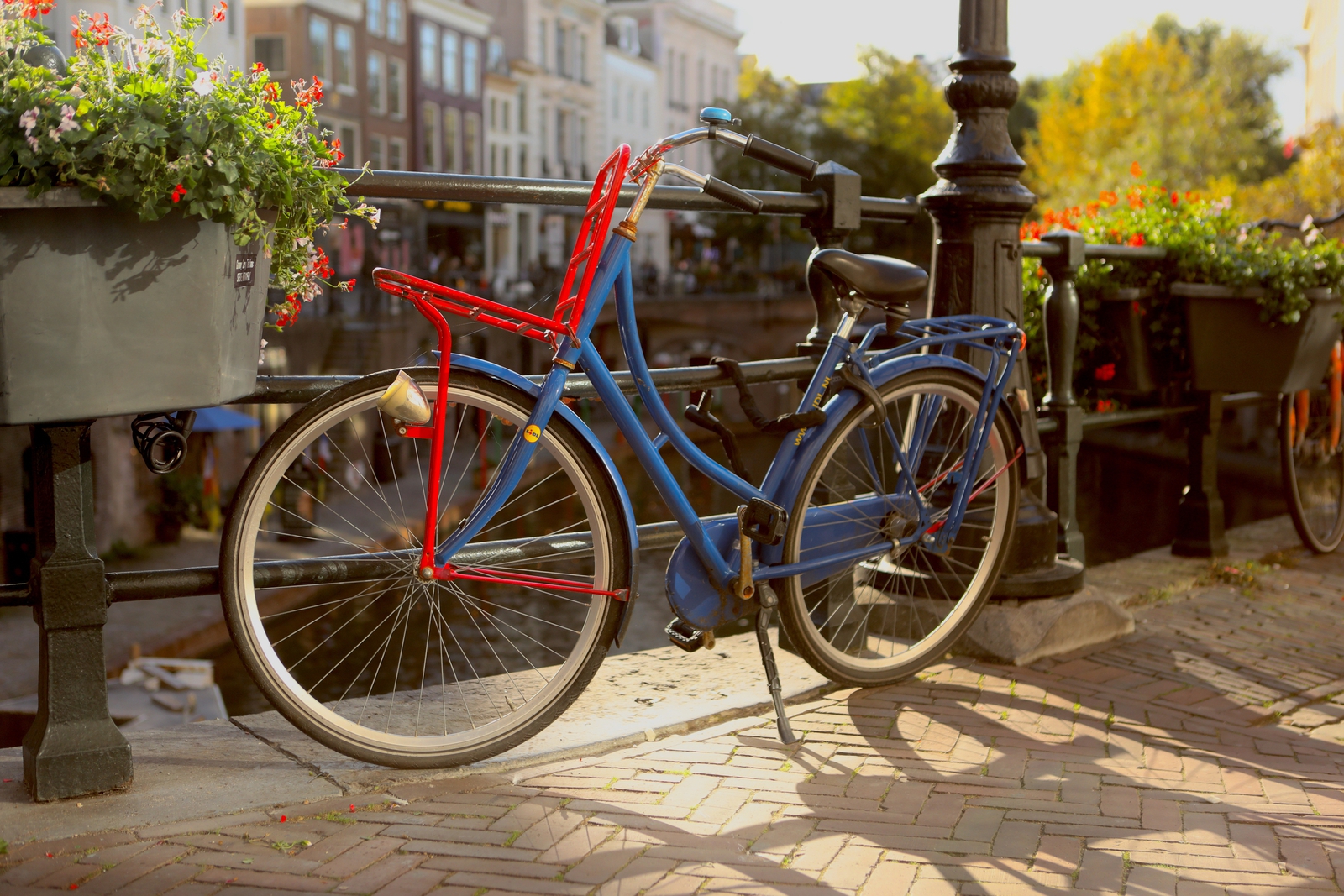 Fiets aan de grachten van Utrecht