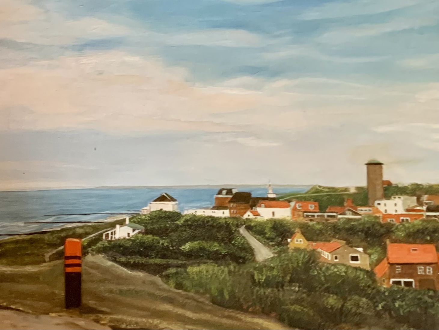 Domburg met watertoren vanaf Hoge Hill