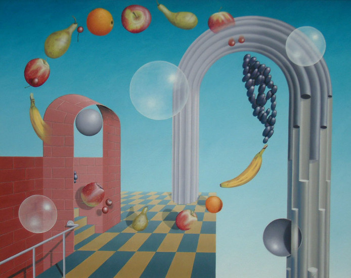 Het circuleren van fruit gadegeslagen door enkele bollen