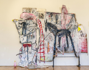Listopad is een collage/assemblage, gemaakt van oude tekeningen en prints van Listopad 1989. Dit was een geweldloze revolutie in toen nog Tsjechoslowakije en dus met een duidelijke link naar de huidige tijd met oorlog en onderdrukking dichtbij.