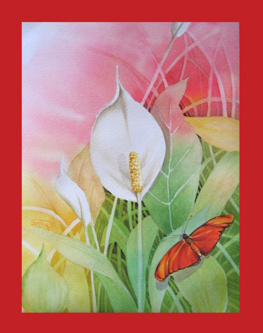 Anthurium met vlinder