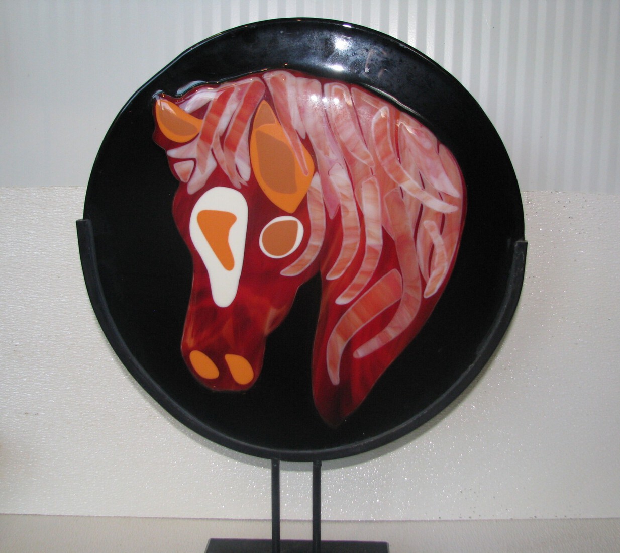 Paardenhoofd van glas