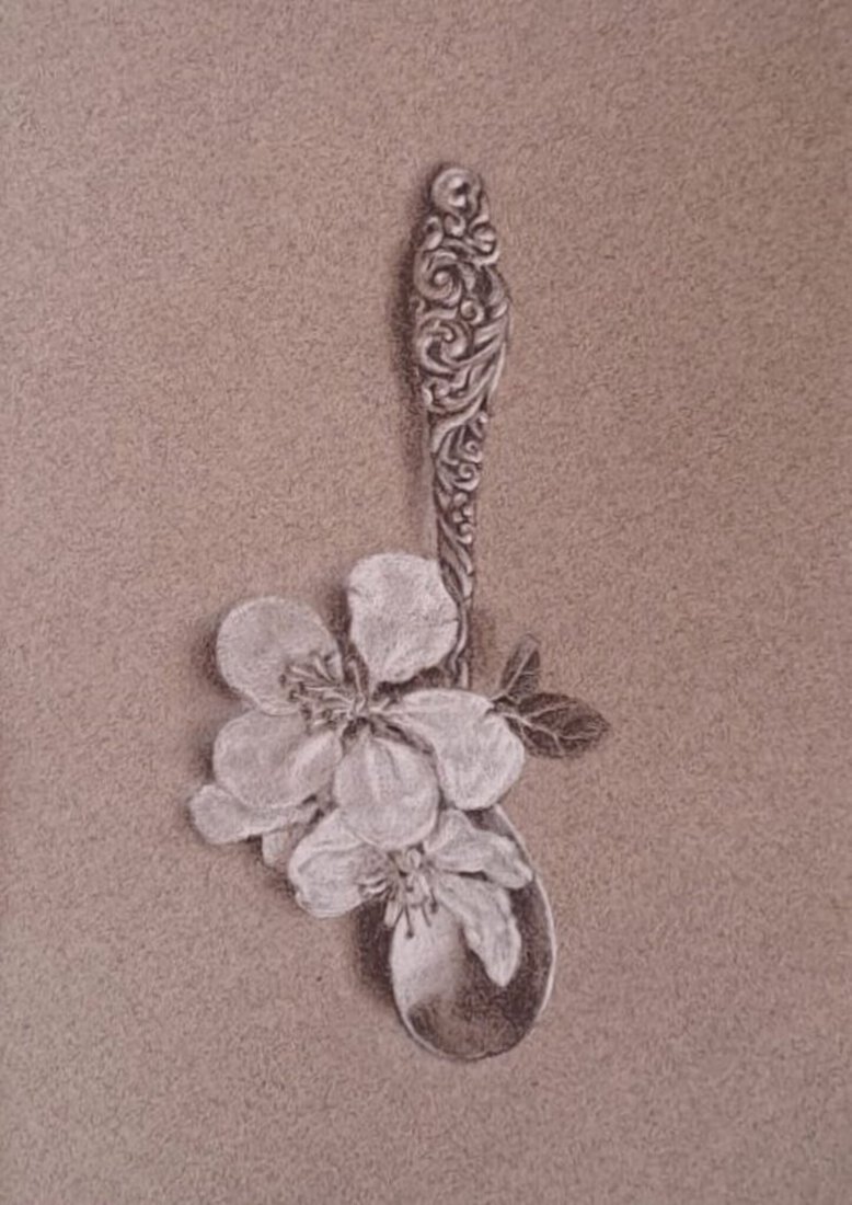 Oma's lepeltje met appelbloesem