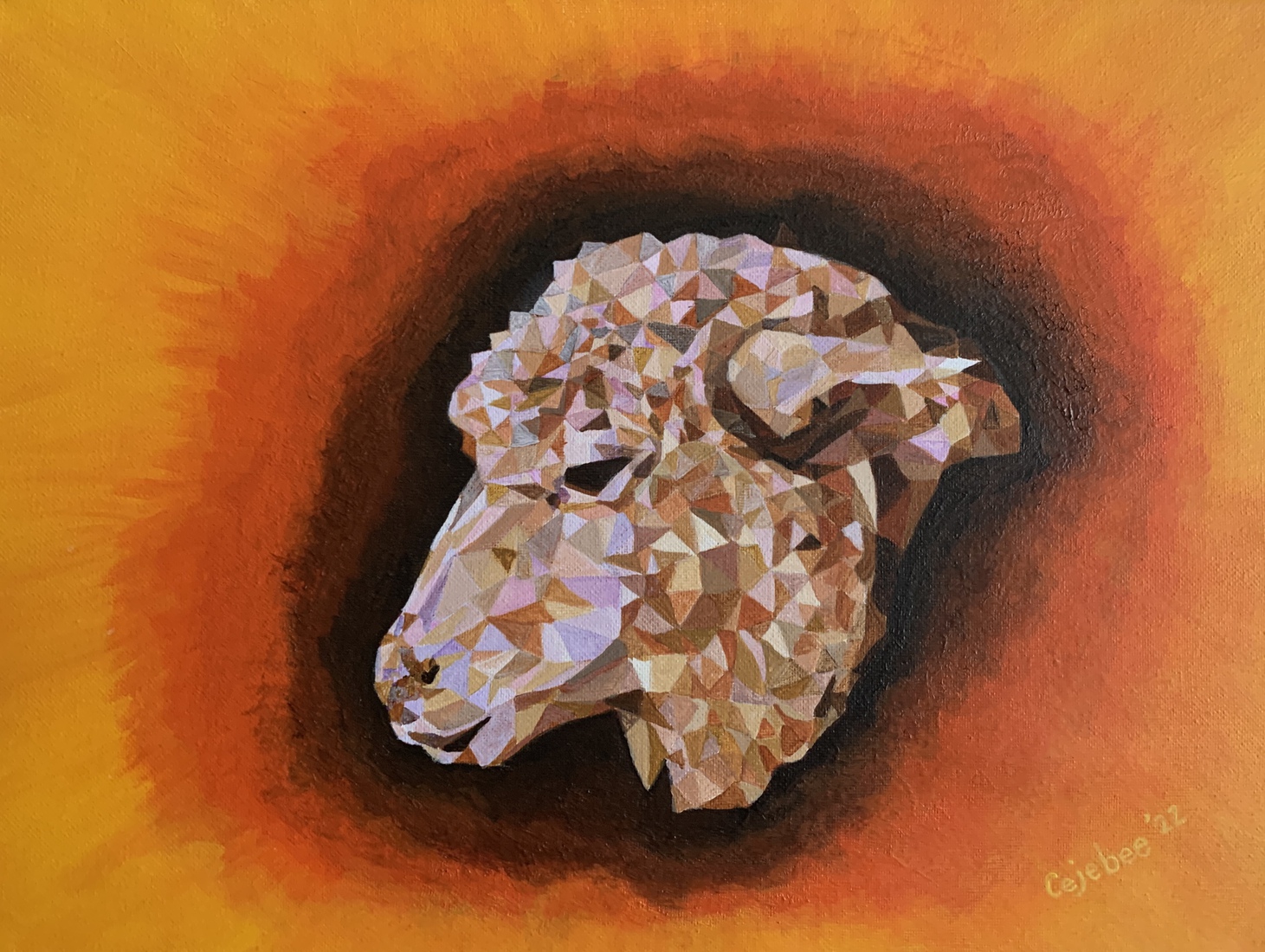 Schaap in driehoekjes