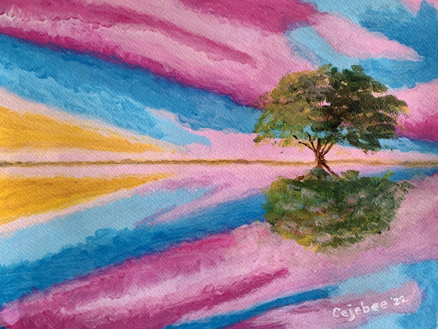 Kleurrijke zonsondergang