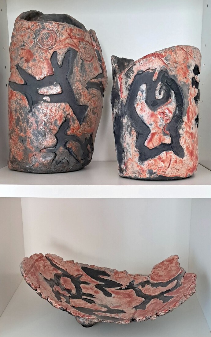 3 DELIGE SET - RAKU GESTOOKT 