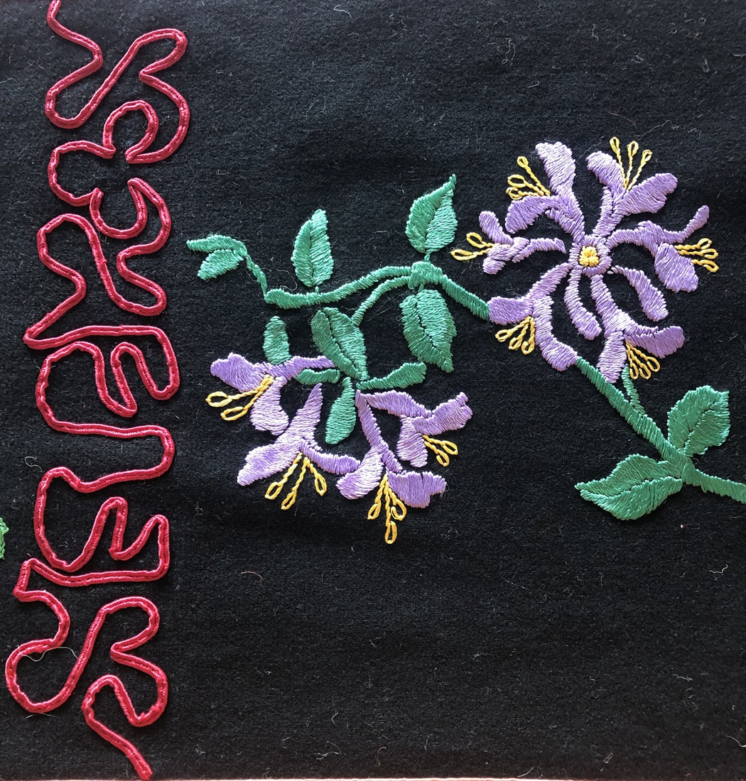 Combinatie randversiering en bloem