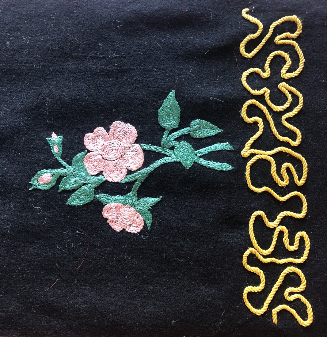 Combinatie bloem en randversiering