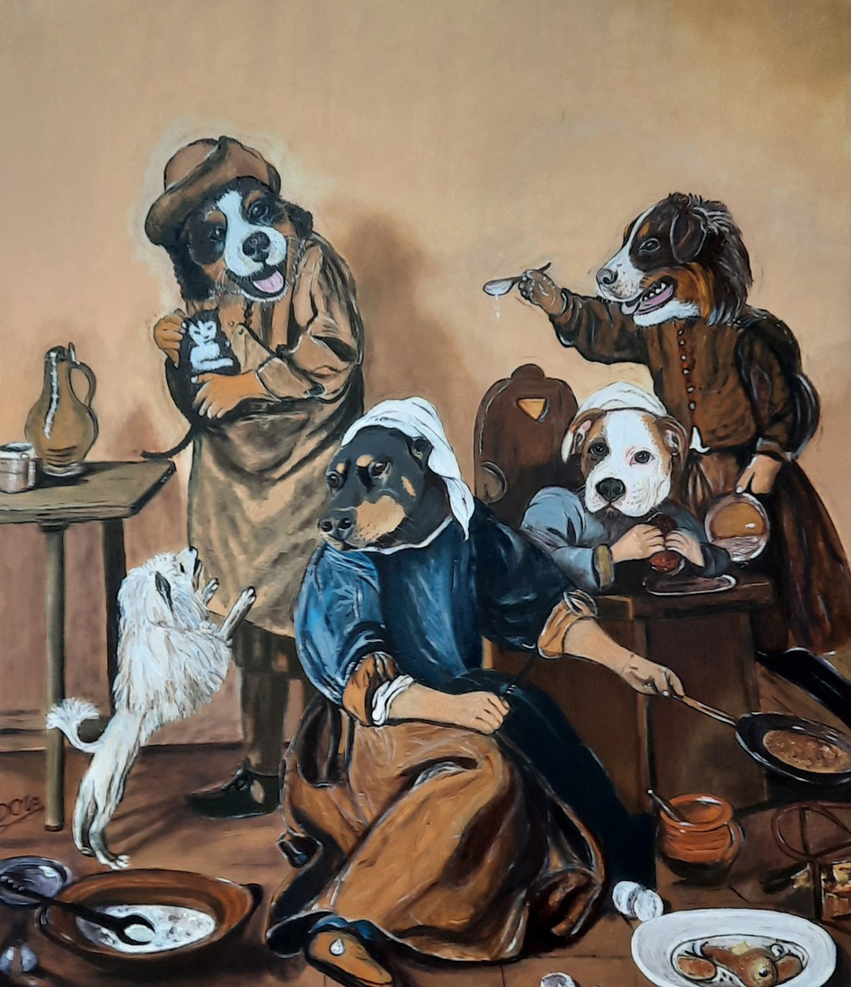 Kinderen bakken pannenkoeken