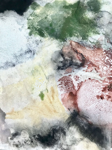 Deze zomer toont Station Ellecom werk van beeldend kunstenaar Irene Keyzer. Tijdens haar artist-in-residence onderzocht zij hoe de aarde een stem kan krijgen. Ze schilderde met pigmenten uit Italië, de Veluwezoom en uit de tuin van het station, aangevuld met groentinten uit plantenextracten.
