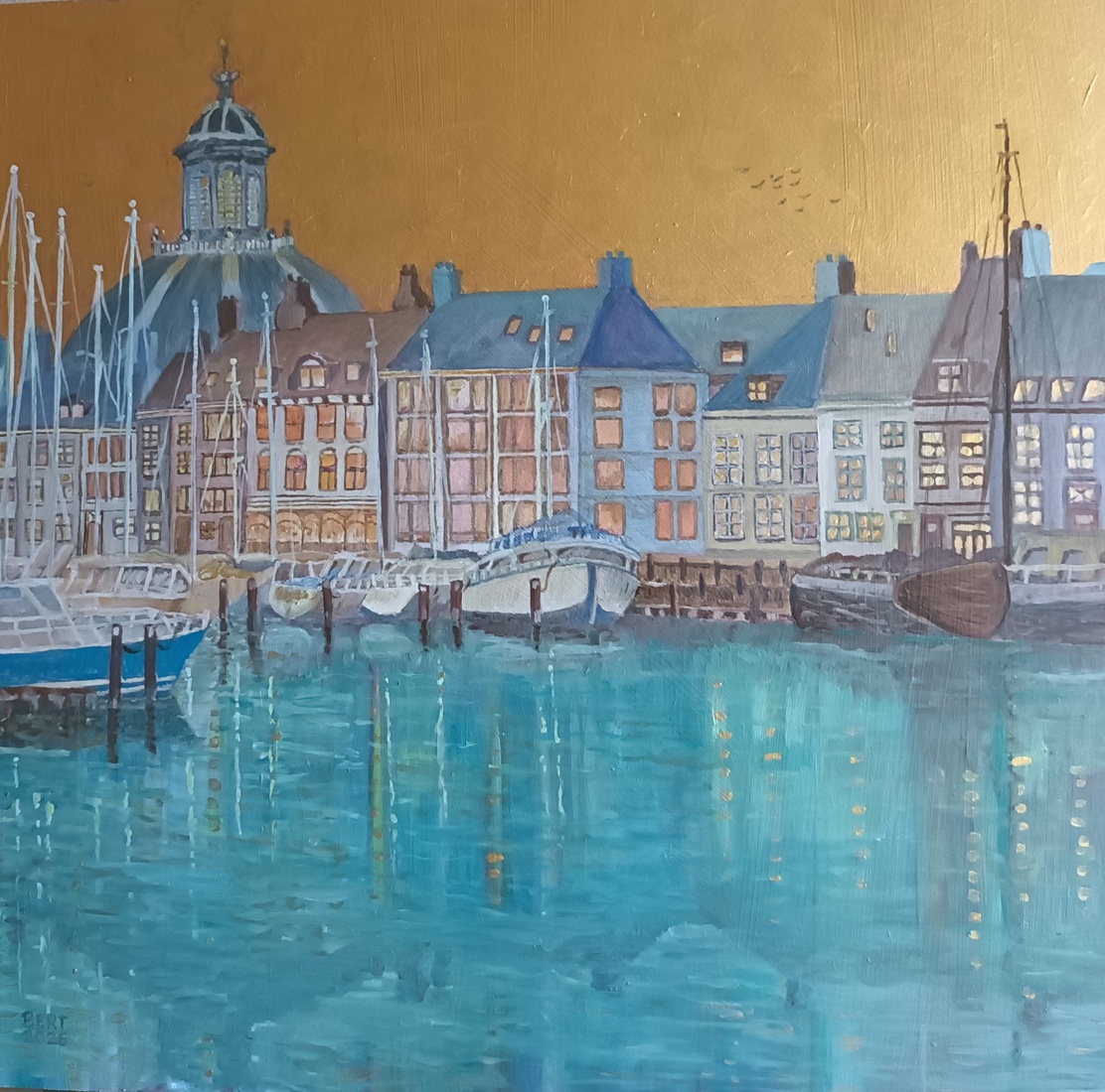 Zicht op de Koepelkerk van Middelburg 