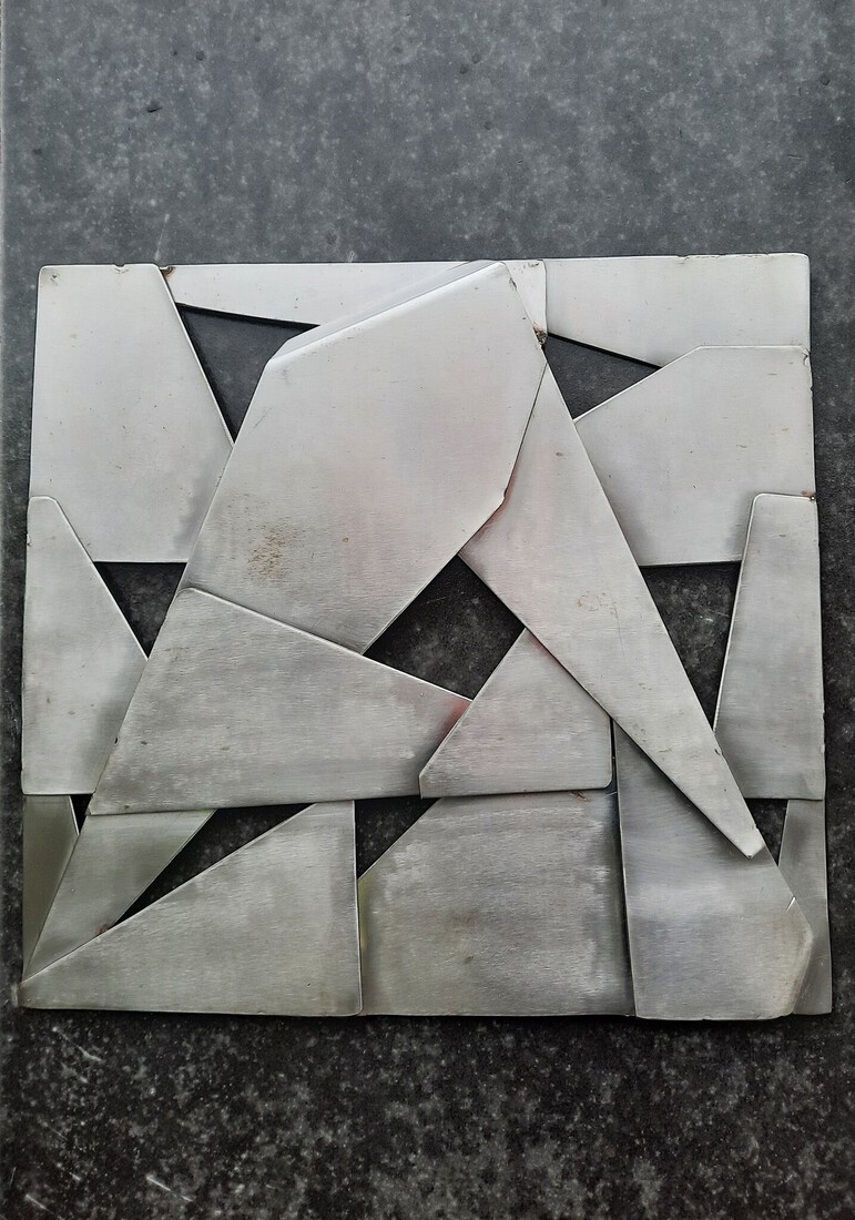 rvs mozaïek op hardsteen