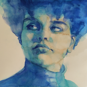 Een overzicht van portretten in opdracht en vrij werk. Aquarel op papier en op paneel.