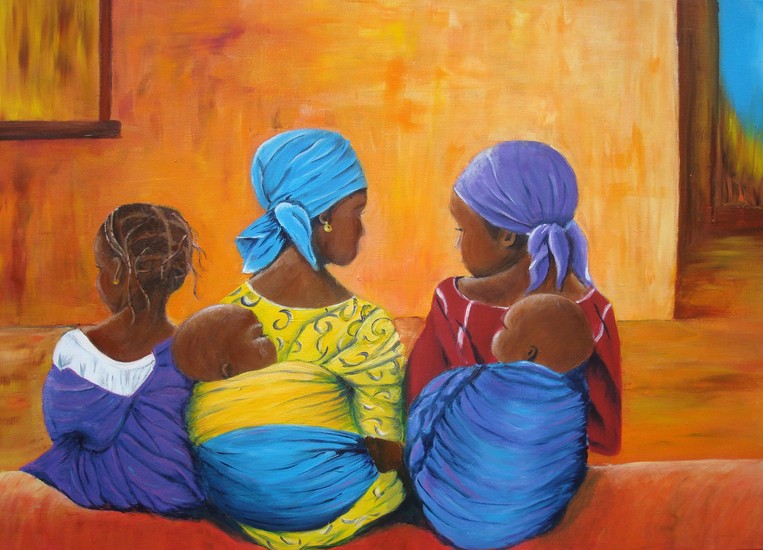 Afrikaanse vrouwen met kinderen