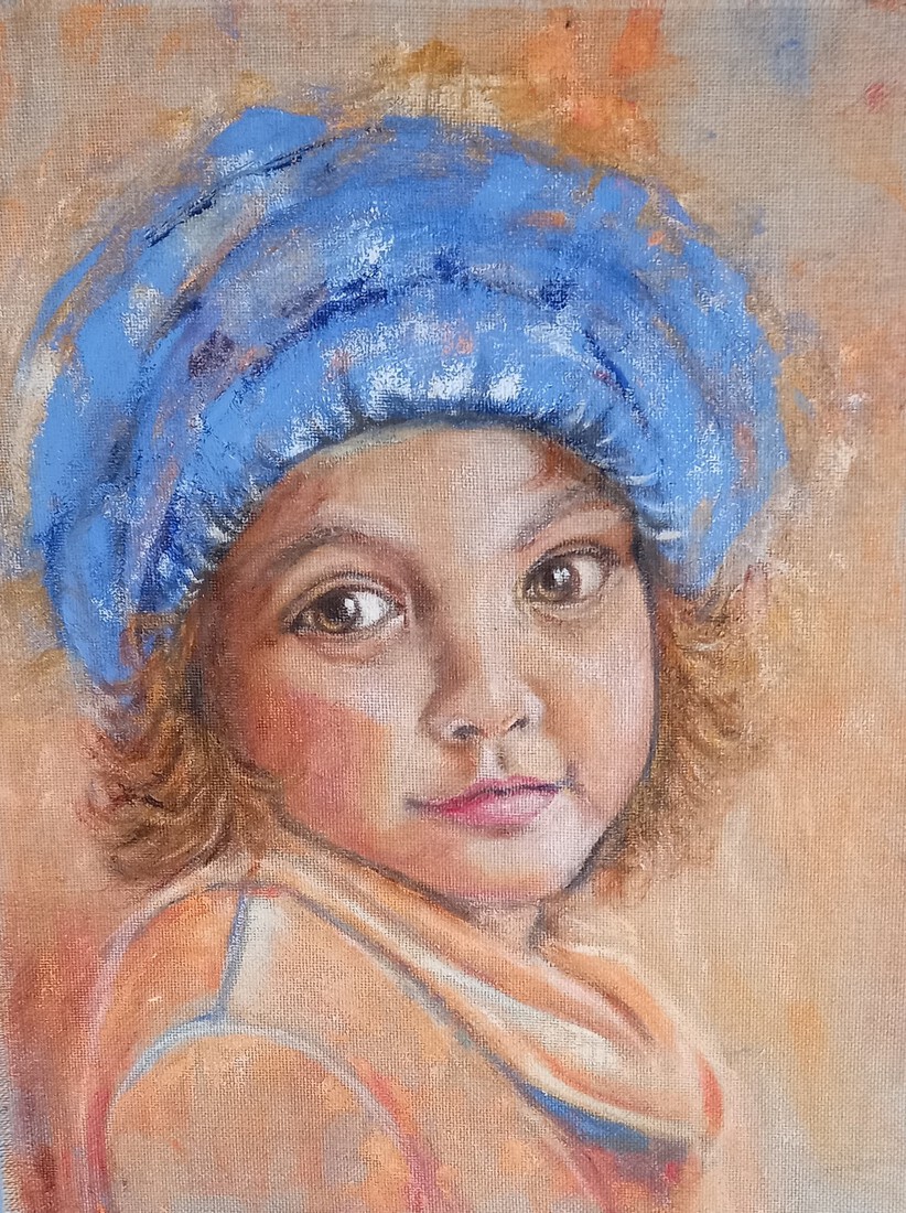 Portret 3 mixed media