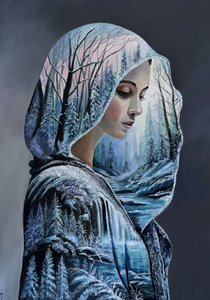 Door elkaar schilderij