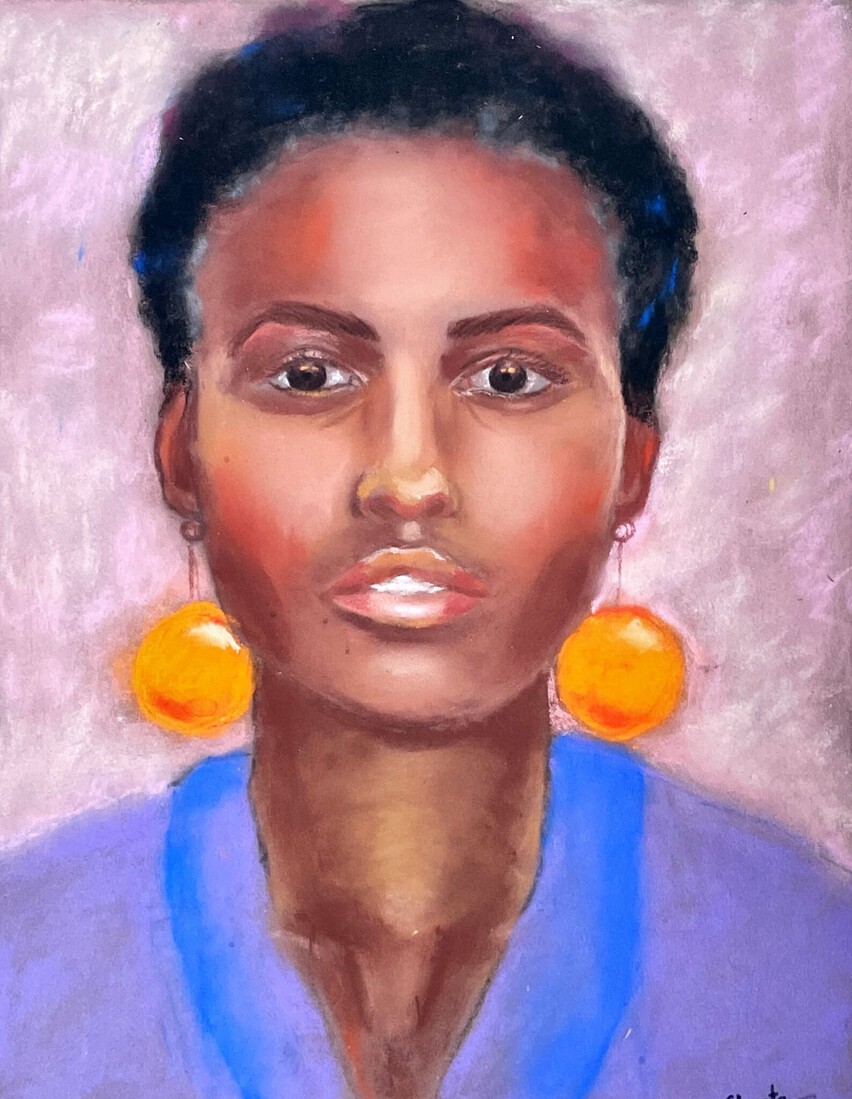 Vrouwen met oranje oorbellen