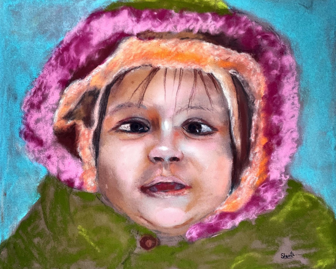 Baby in Groen jasje