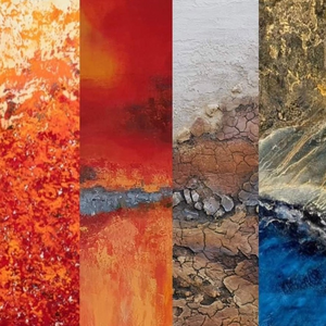 Aardse materieschilderijen, opgebouwd uit diverse lagen materie en afgewerkt en op kleur gebracht met lagen pigment en acrylverf.
Een proces waarbij de gebruikte materie soms onverwachtse effecten laat zien en er structuren ontstaan die zelfs mij verrassen.
 Mijn abstracte werken prikkelen de kijker tot eigen interpretatie.
 