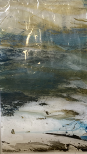 schilderijen gebaseerd op zijn fascinatie voor de Waddenzee, het opdrogen van platen en geulen, de glinstering van het water, de kleuren die steeds weer veranderen.