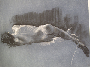 Modeltekenen met krijt of aquarel