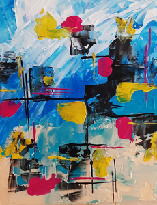 Diverse werken met veel kleurvariaties