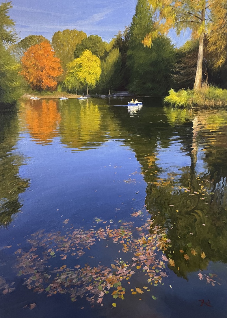 Palmengarten Frankfurt van herfst 