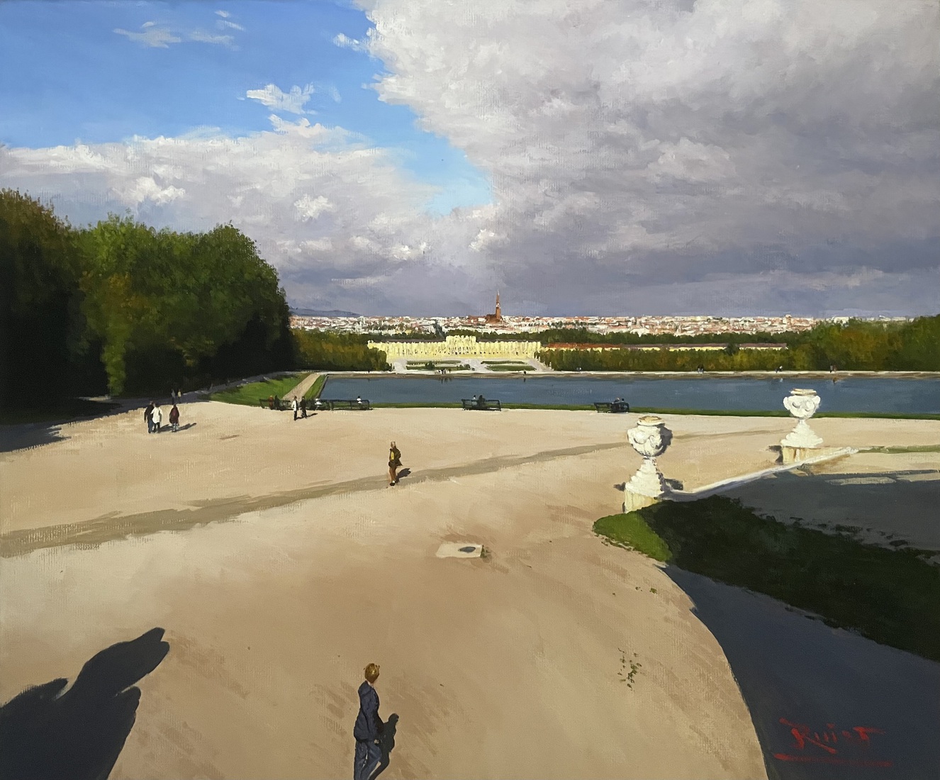 Wenen na regen vanuit Schloss Schönbrunn