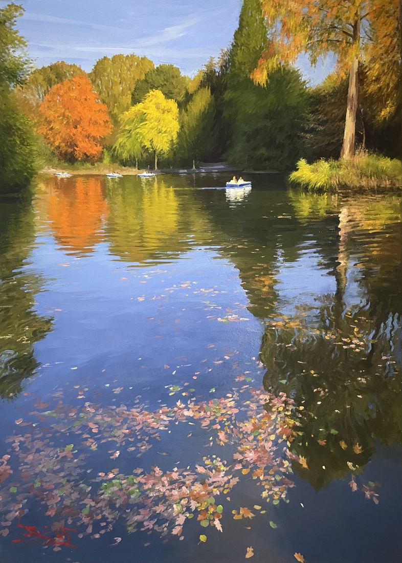 Palmengarten Frankfurt van herfst 