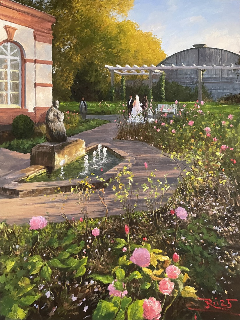 Bloemblaadjesregen in Palmengarten Frankfurt