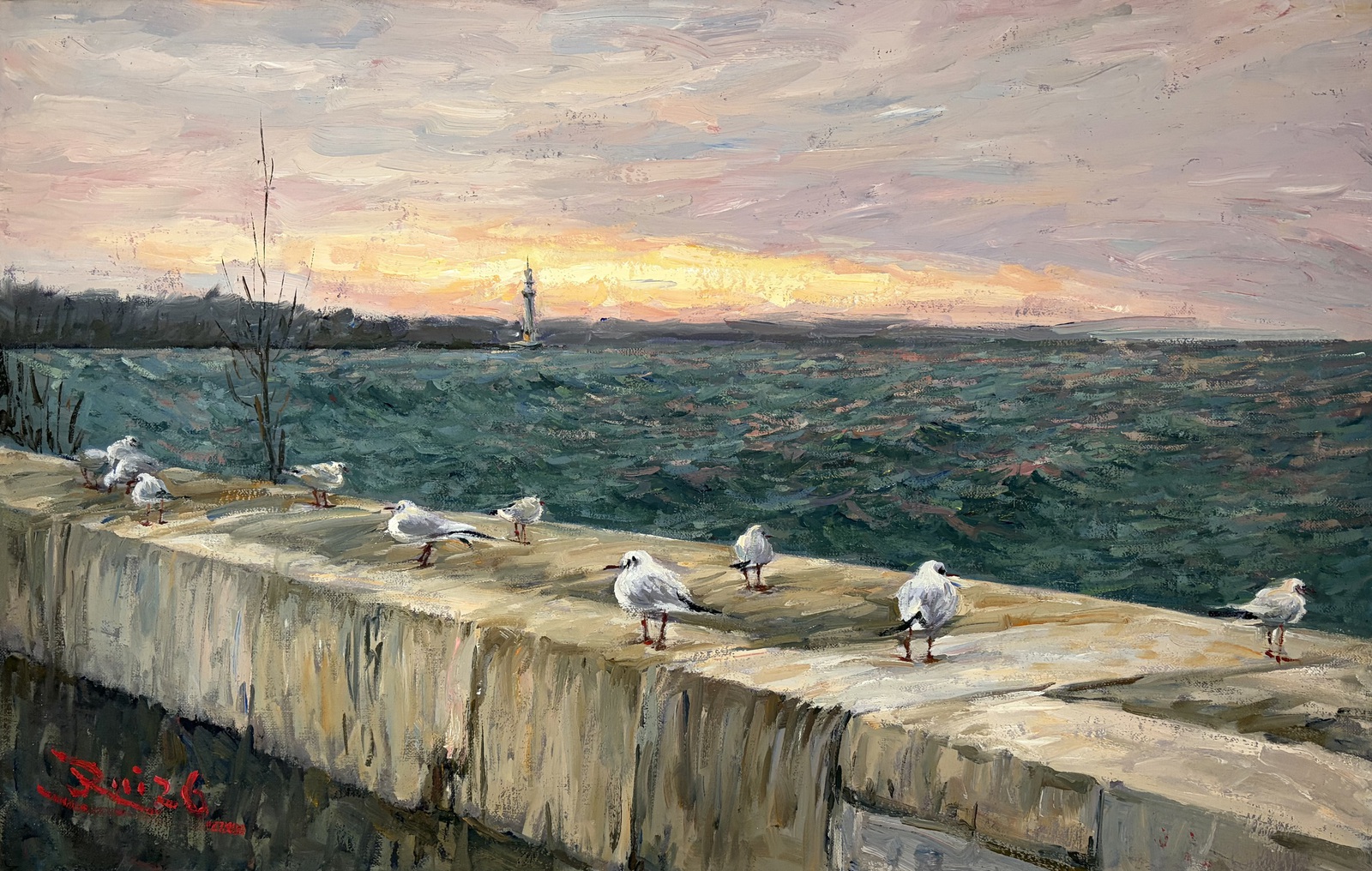 Zonsopkomst aan Meer Genève
