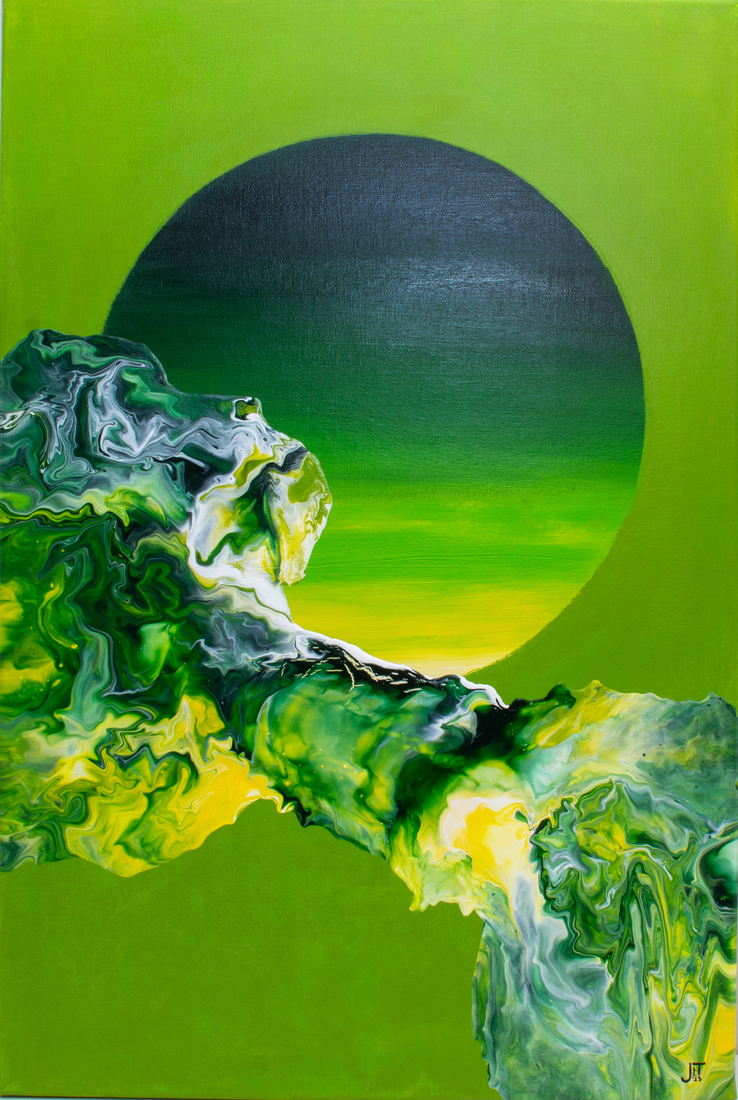 pourng met cirkel groen