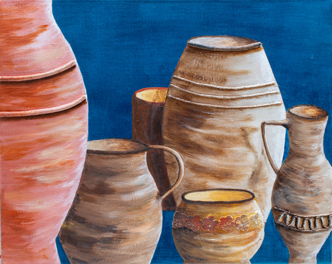 oude potten met touw