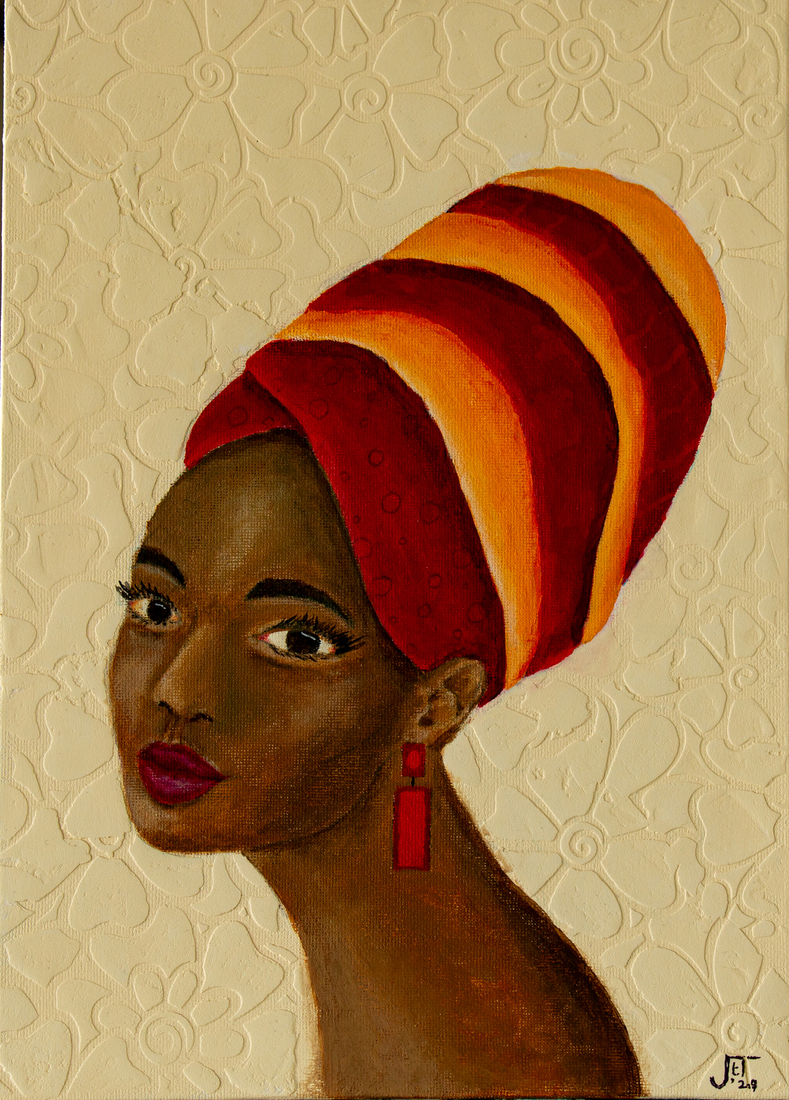 Afrikaanse op verdikte sjablonen