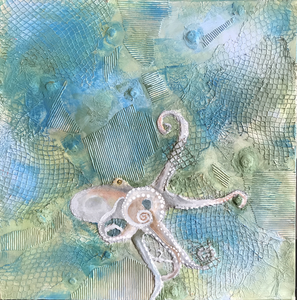 schilderijen met sjablonen, karton e.d. 