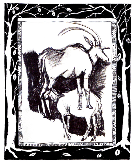 bokken met versiering