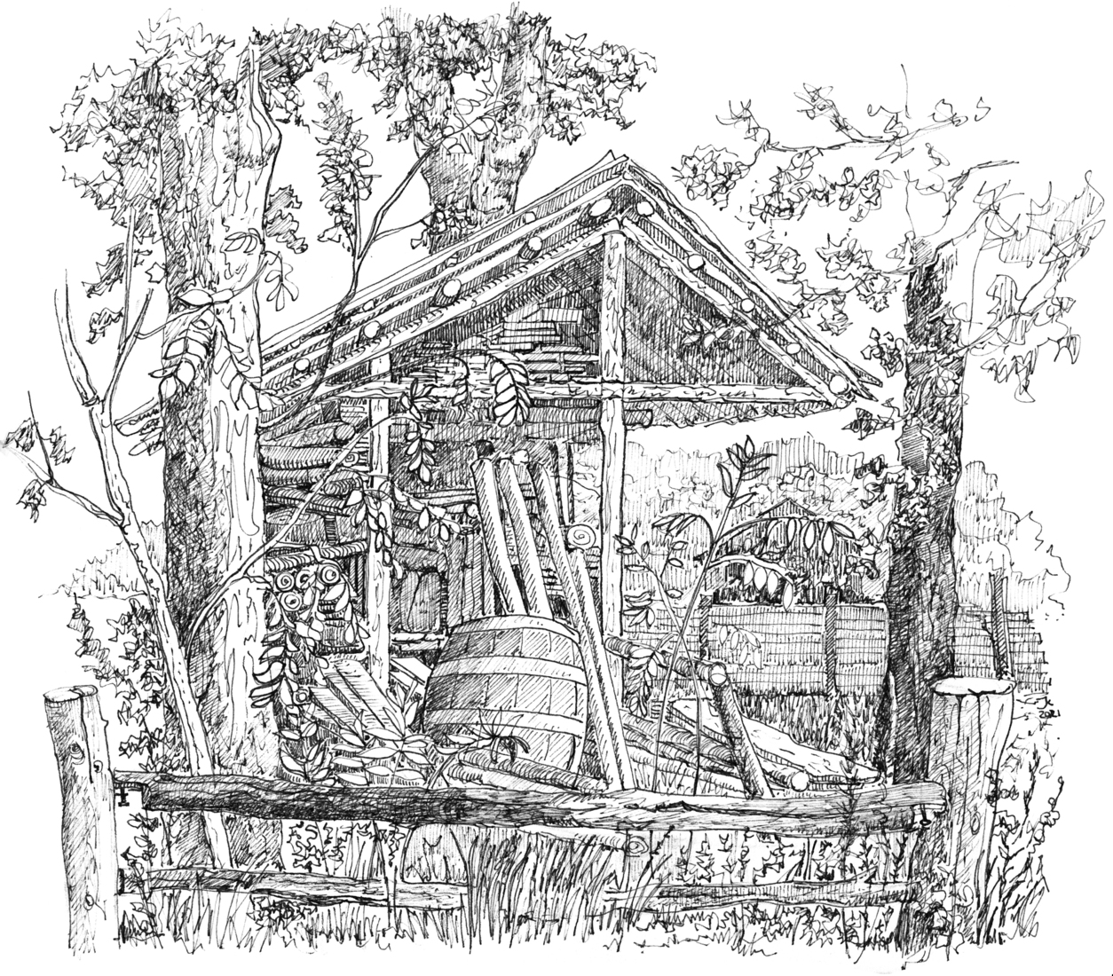 Houtopslag bij 'de Barkel', Wierden