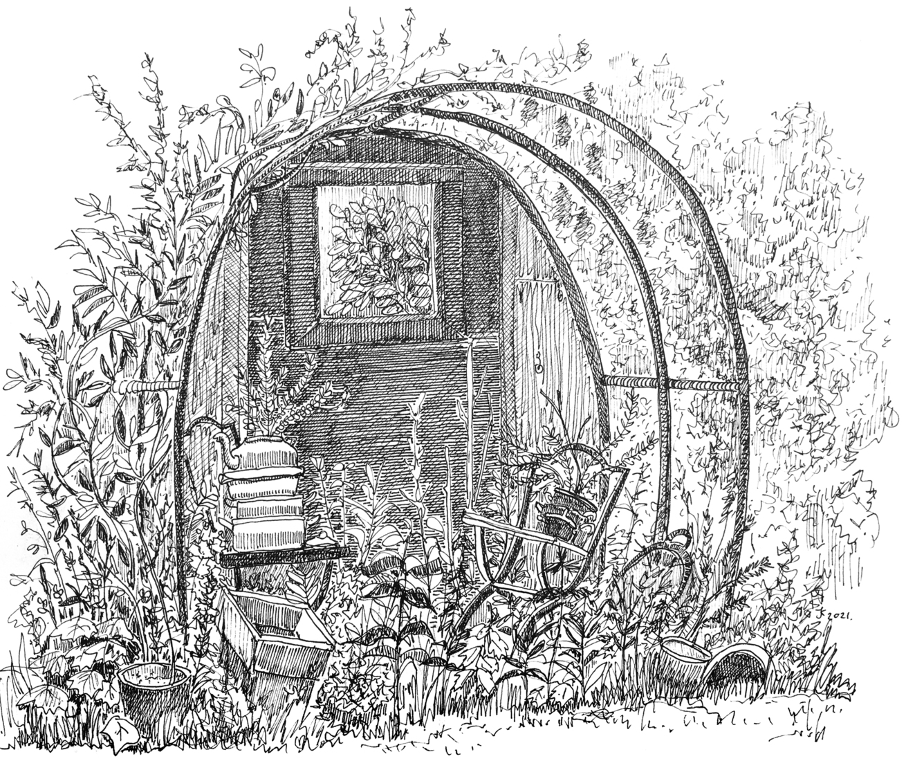 Tuinstilleven in Zwiggelte, Drenthe