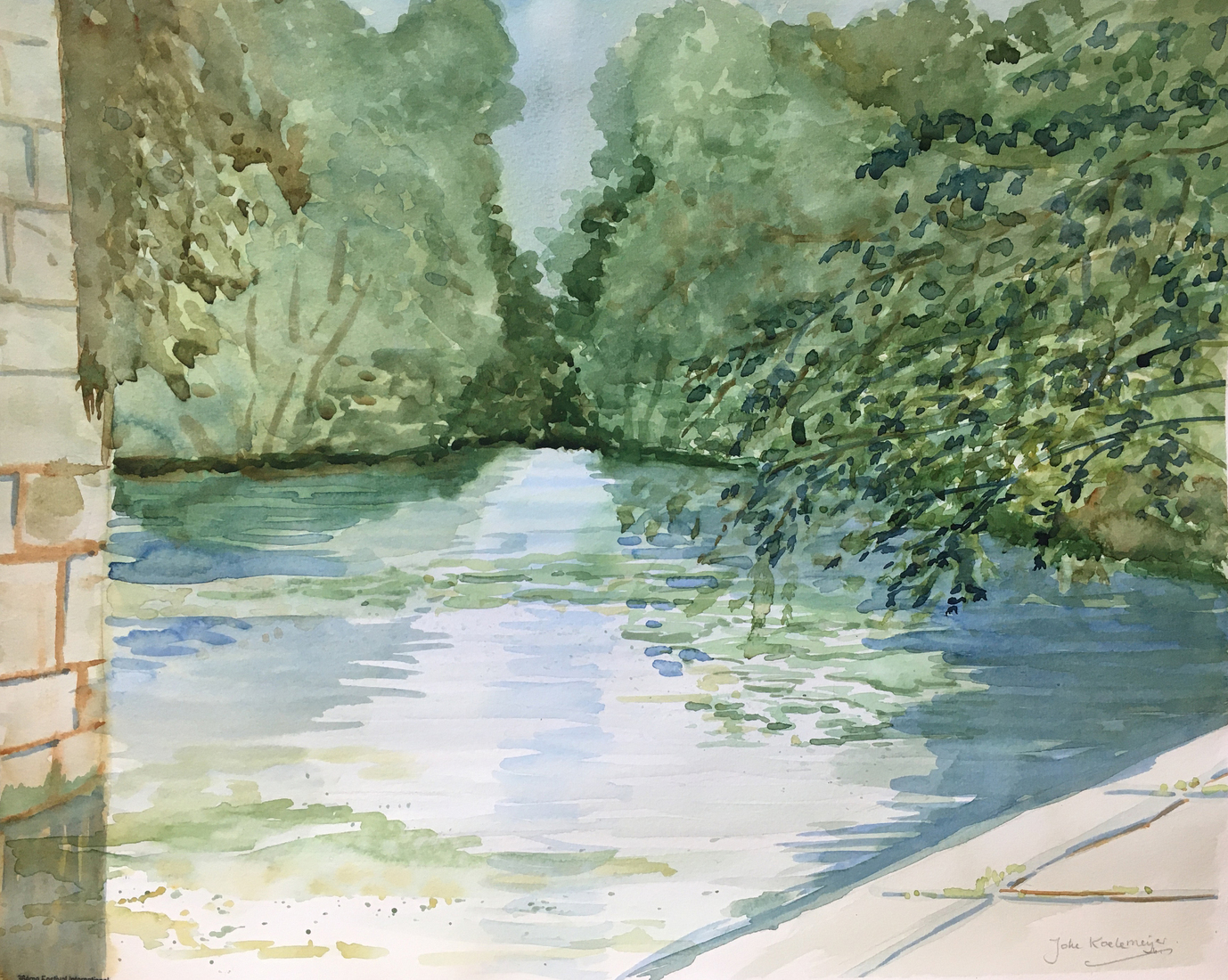 gezicht op de Sèvre in Magné, Frankrijk