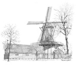 aan de hand van eigen foto's getekende huizen, boerderijen, mooie (nostalgische) schilderachtige plekjes die kenmerkend zijn voor de streek. getekend met fineliner van 0.5 mm op A5 formaat en daarna verkleind voor gebruik op kalenders