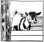 met penseel en Oost indische inkt geschilderde gestileerde afbeeldingen