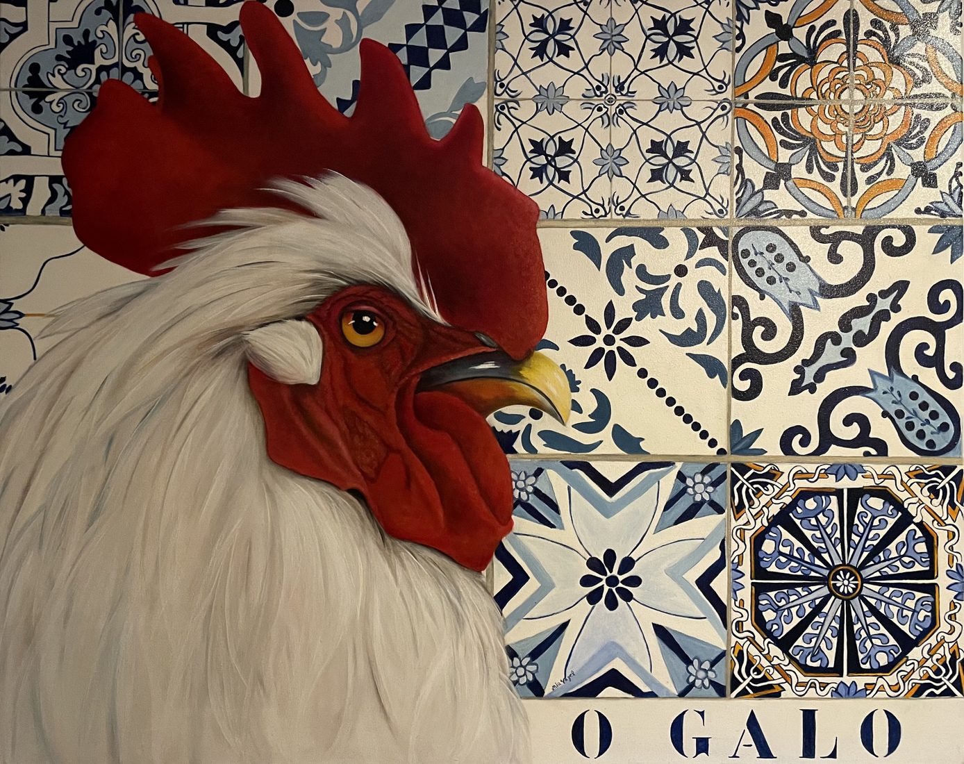 Haan & Delfsblauw tegels  ( O  Galo  de Haan in het Portugees )