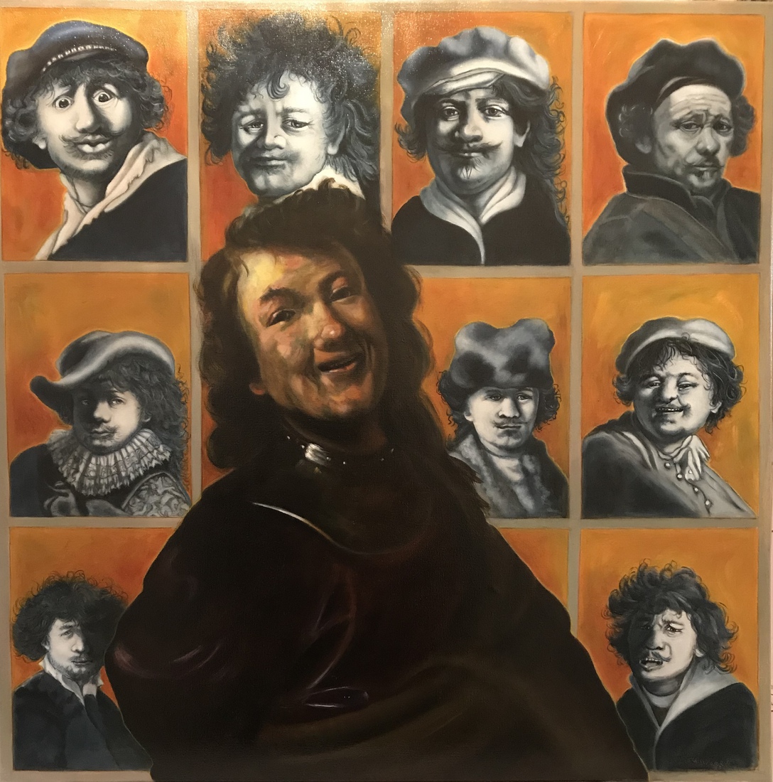 Rembrandt zijn vele zelfportretten.